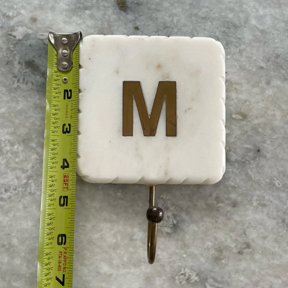 Marble & Brass “M” Wall Hook
